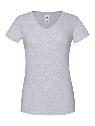 Ladies 150 V-Neck T - heather grey, XS