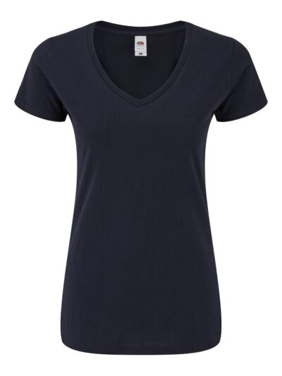 Ladies 150 V-Neck T - deep navy, XS