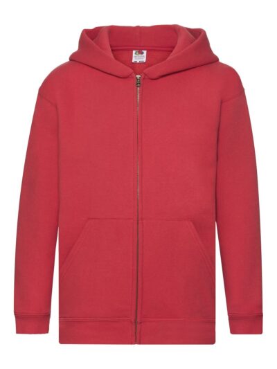 Kids Premium Hooded Sweat Jacket - red, 5-6