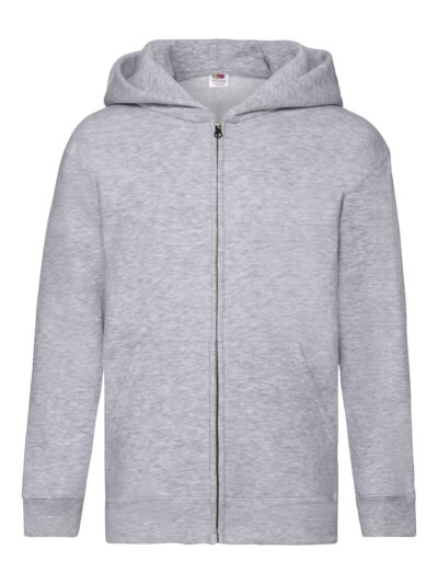 Kids Premium Hooded Sweat Jacket - heather grey, 5-6