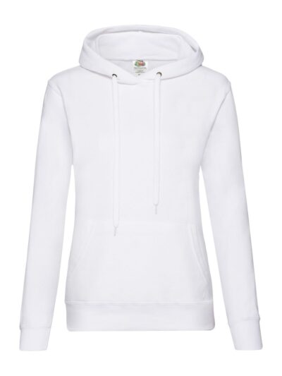Ladies Classic Hooded Sweat - white, XS