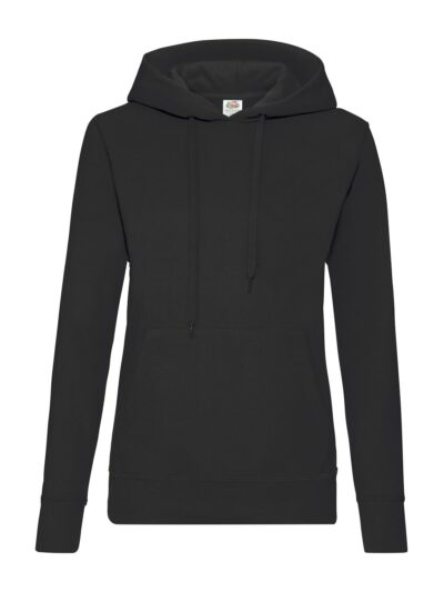 Ladies Classic Hooded Sweat - black, XS