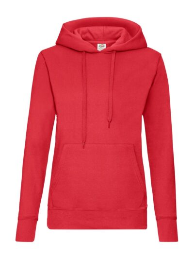 Ladies Classic Hooded Sweat - red, XS