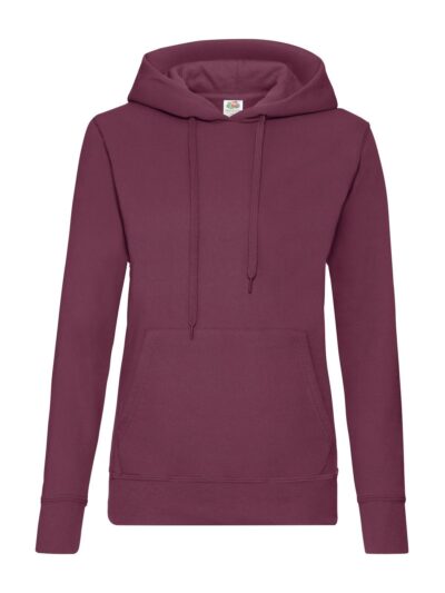 Ladies Classic Hooded Sweat - burgundy, XS