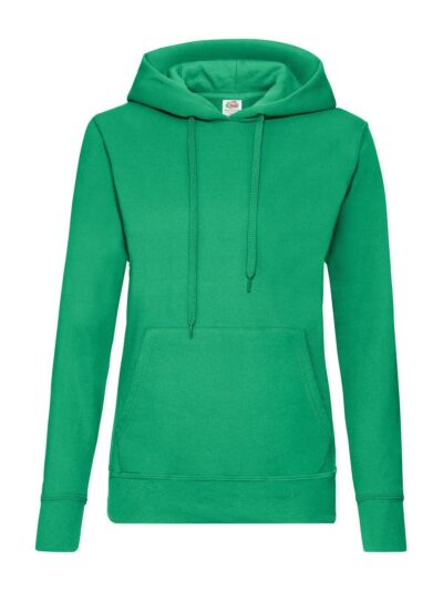 Ladies Classic Hooded Sweat - kelly green, XS