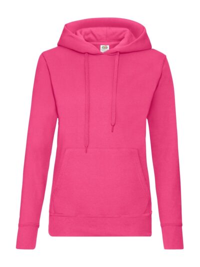 Ladies Classic Hooded Sweat - fuchsia, XS