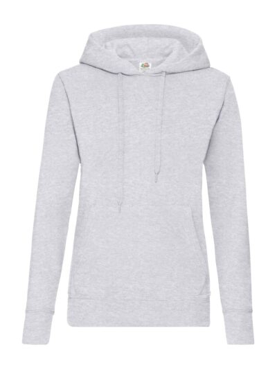 Ladies Classic Hooded Sweat - heather grey, XS