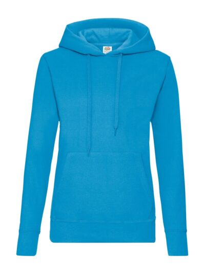 Ladies Classic Hooded Sweat - azure blue, XS