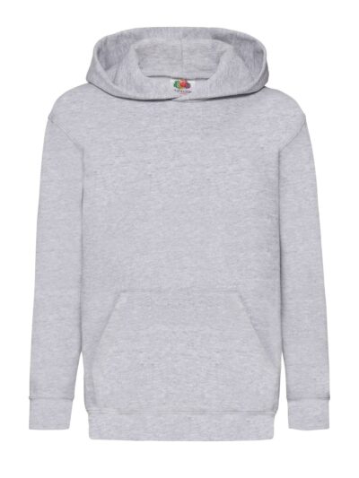 Kids Classic Hooded Sweat - heather grey, 5-6