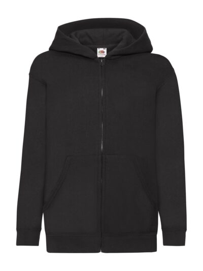 Kids Classic Hooded Sweat Jacket - black, 5-6