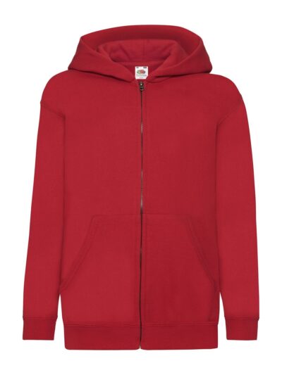 Kids Classic Hooded Sweat Jacket - red, 5-6