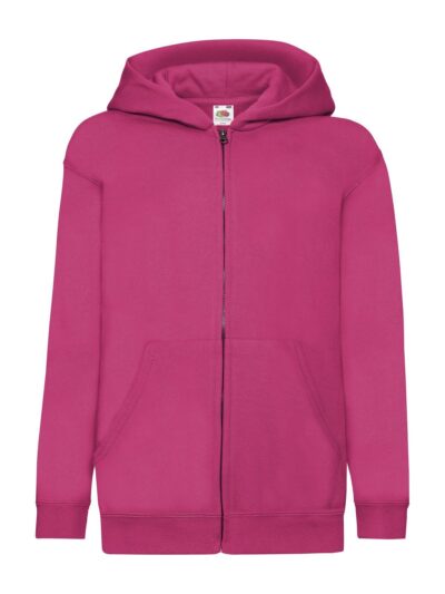 Kids Classic Hooded Sweat Jacket - fuchsia, 5-6