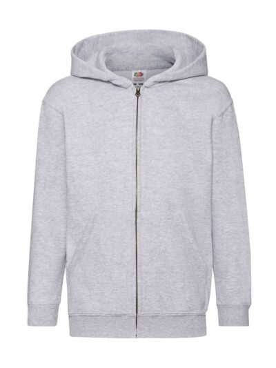 Kids Classic Hooded Sweat Jacket - heather grey, 5-6