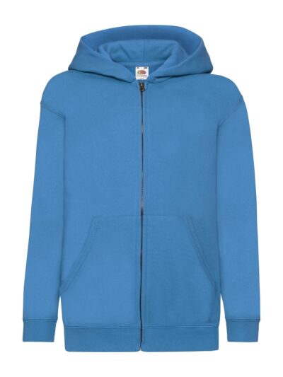 Kids Classic Hooded Sweat Jacket - azure blue, 5-6