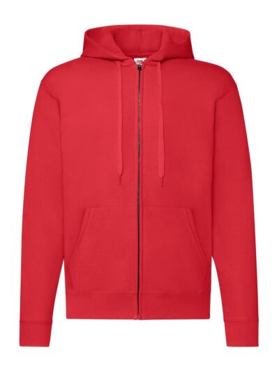Classic Hooded Sweat Jacket - red, S