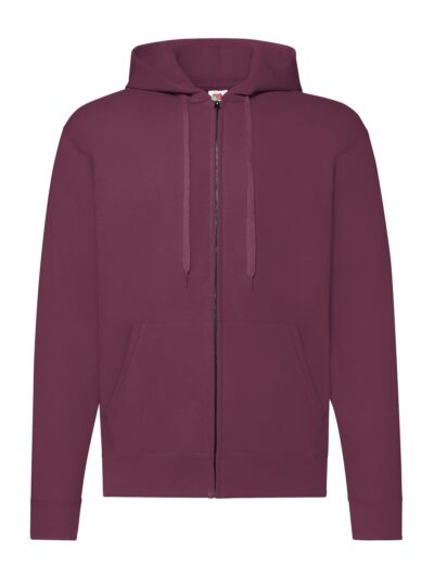 Classic Hooded Sweat Jacket - burgundy, S