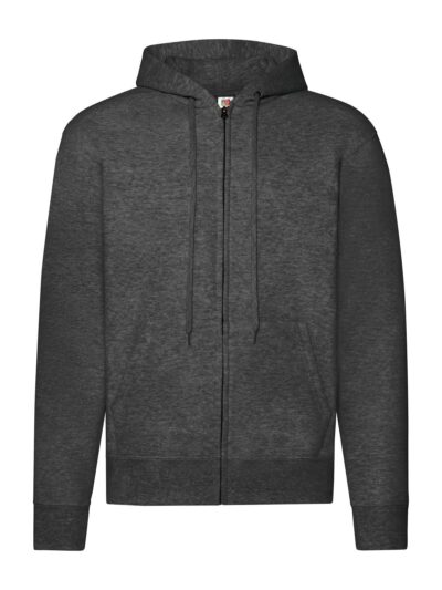 Classic Hooded Sweat Jacket - grigio melange scuro, S