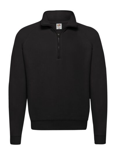 Classic Zip Neck Sweat - black, S