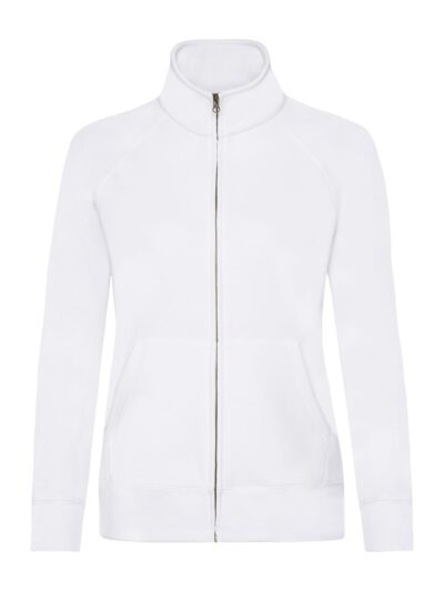 Ladies Premium Sweat Jacket - white, XS