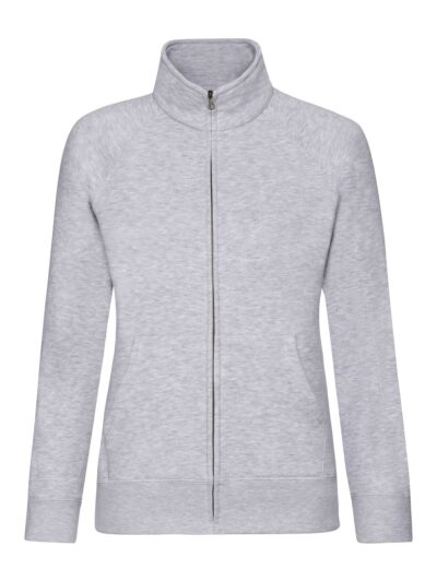 Ladies Premium Sweat Jacket - heather grey, XS