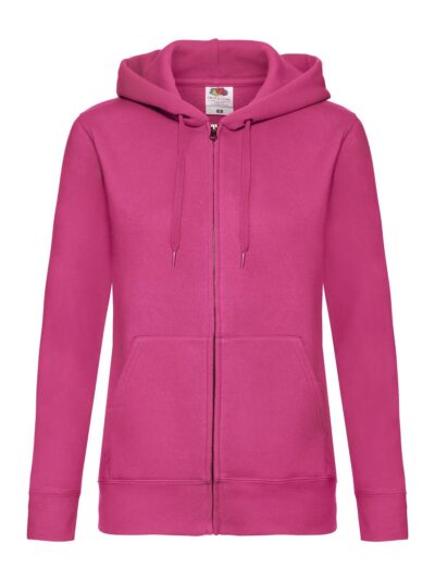 Ladies Premium Hooded Sweat Jacket - fuchsia, XS