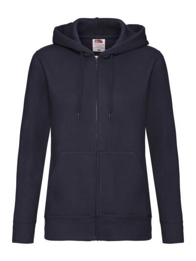 Ladies Premium Hooded Sweat Jacket - deep navy, XS
