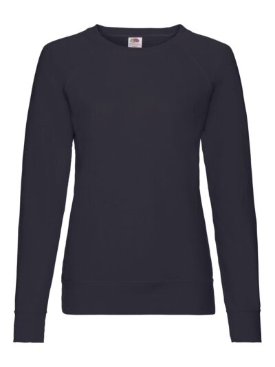 Ladies Lightweight Raglan Sweat - deep navy, XS