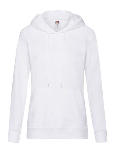 Ladies Lightweight Hooded Sweat - white, XS