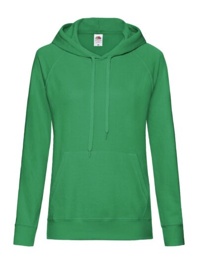 Ladies Lightweight Hooded Sweat - kelly green, XS