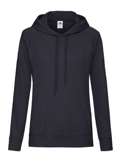 Ladies Lightweight Hooded Sweat - deep navy, XS