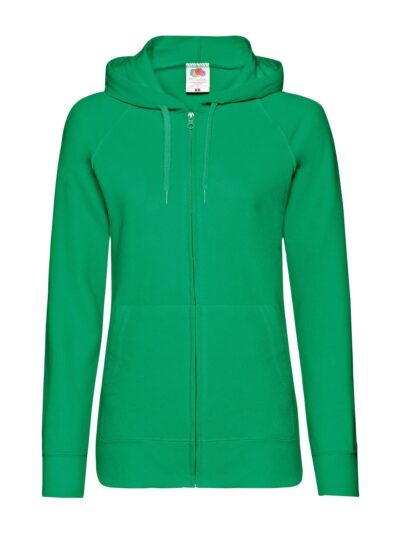 Ladies Lightweight Hooded Sweat Jacket - kelly green, XS