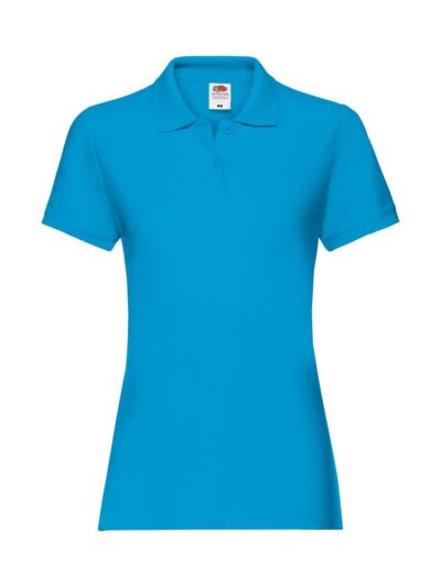 Ladies Premium Polo - azure blue, XS