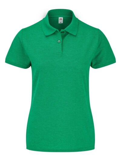 Ladies 65/35 Polo - vintage heather green, XS