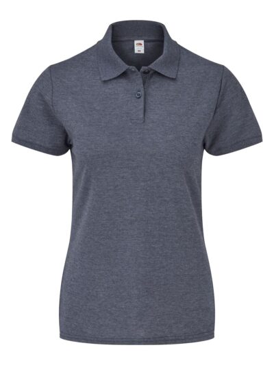 Ladies 65/35 Polo - vintage heather navy, XS