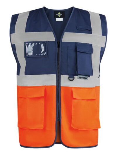 Multi Functional Vest 'Berlin' - navy/orange, S
