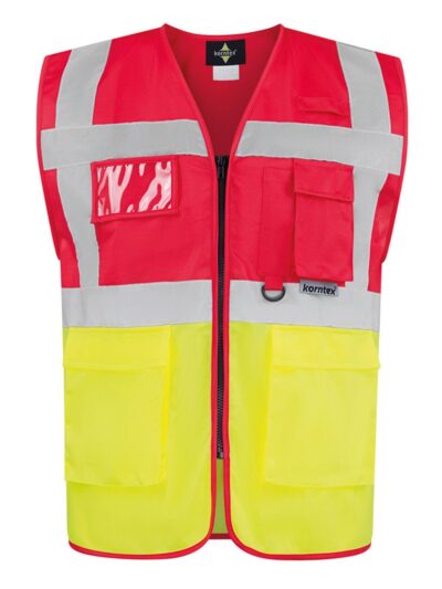 Multi Functional Vest 'Berlin' - red/yellow, S