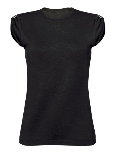 T-shirt Slub Donna - black, XS