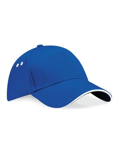Ultimate 5 Panel Cap - Sandwich Peak - bright royal/white, UNICA