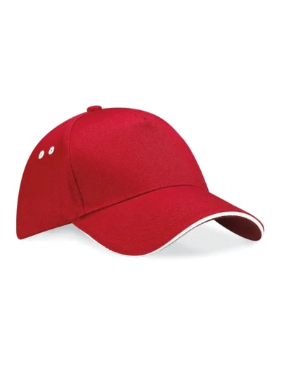 Ultimate 5 Panel Cap - Sandwich Peak - classic red/white, UNICA
