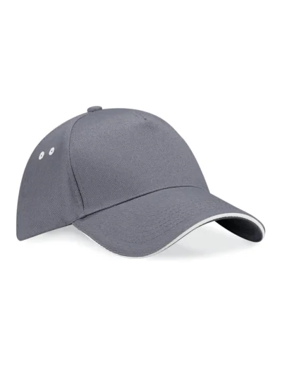 Ultimate 5 Panel Cap - Sandwich Peak - graphite grey/oyster grey, UNICA