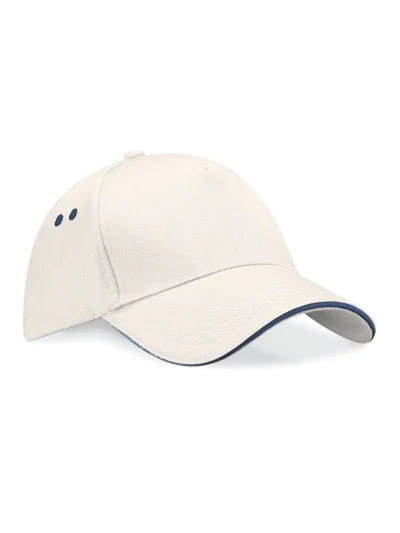 Ultimate 5 Panel Cap - Sandwich Peak - putty/french navy, UNICA