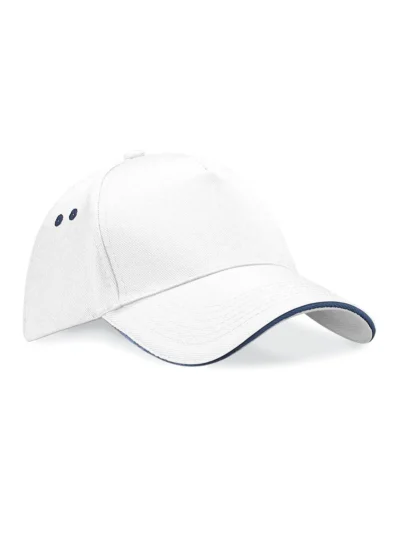 Ultimate 5 Panel Cap - Sandwich Peak - white/french navy, UNICA