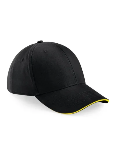 Athleisure 6 Panel Cap - black/yellow, UNICA