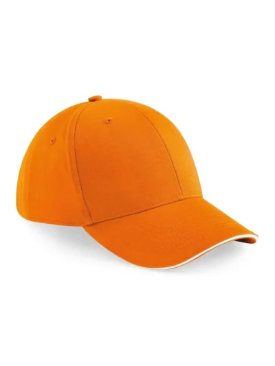 Athleisure 6 Panel Cap - orange/white, UNICA