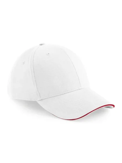 Athleisure 6 Panel Cap - white/classic red, UNICA