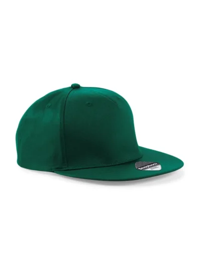 5 Panel Snapback Rapper Cap - bottle green, UNICA