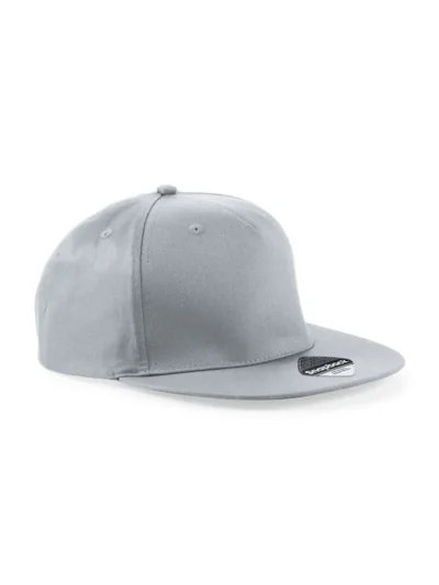 5 Panel Snapback Rapper Cap - light grey, UNICA