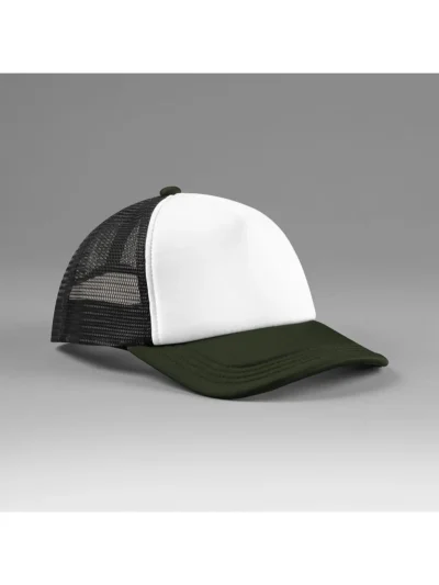 Retro 5 Panel Trucker - black/dark olive, UNICA