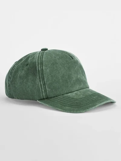 Relaxed 5 Panel Vintage Cap - vintage bottle green, UNICA