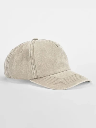 Relaxed 5 Panel Vintage Cap - vintage stone, UNICA